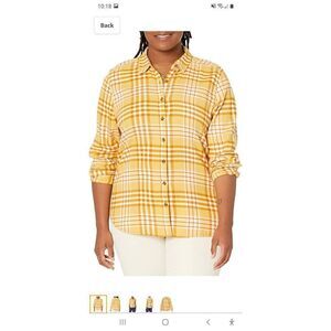 New XS Good Threads Brushed Flannel Cotton Long Sleeve Button Front Shirt NWT